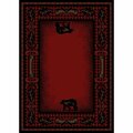 Sleep Ez 5 ft. 3 in. x 7 ft. 3 in. American Destination Woodlands Plaid Area Rug, Red SL2109890